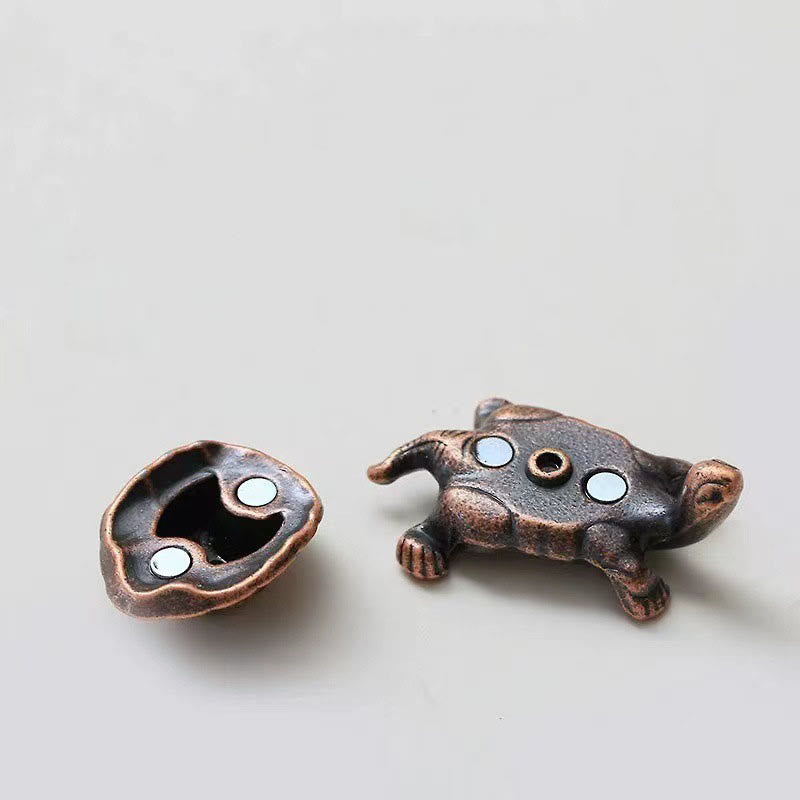 Zen Miniature Alloy Turtle and Snail Incense Burner Desk Ornament