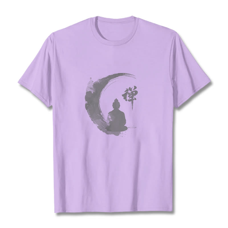 Tactile Cotton Zen Graphic Meditation T-Shirt