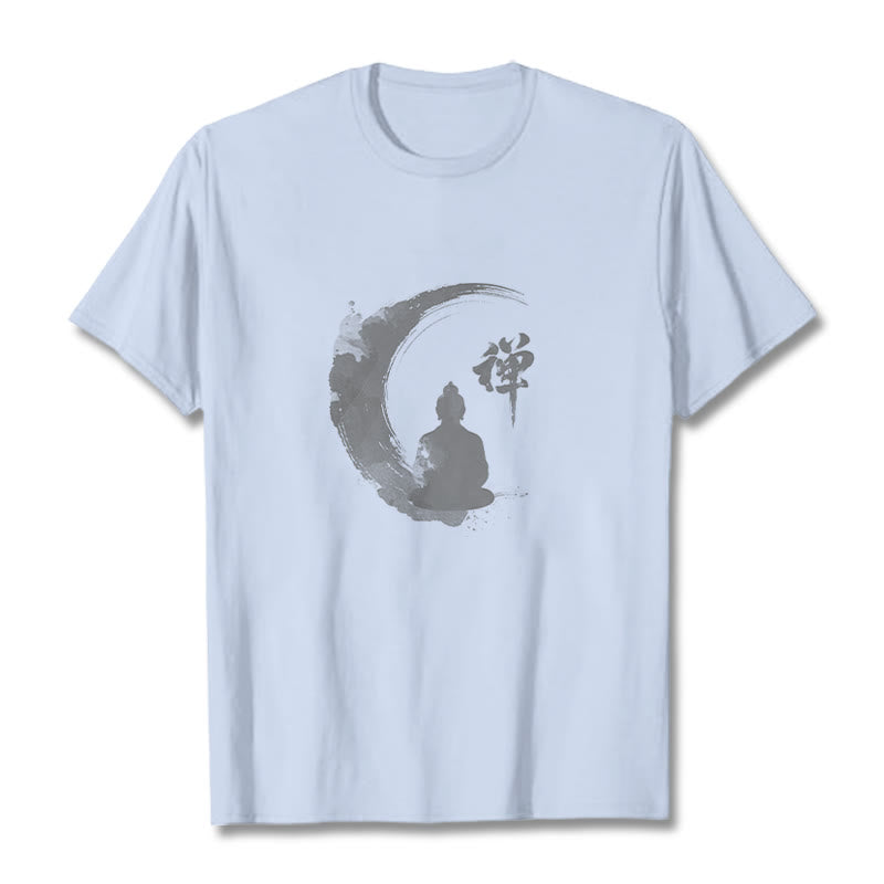 Tactile Cotton Zen Graphic Meditation T-Shirt