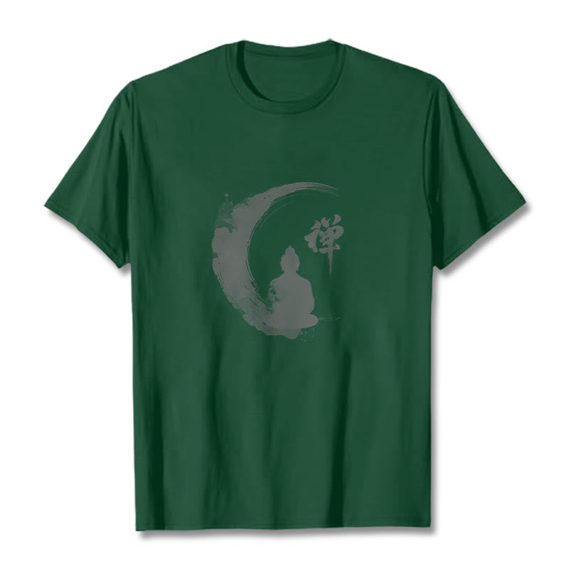 Tactile Cotton Zen Graphic Meditation T-Shirt