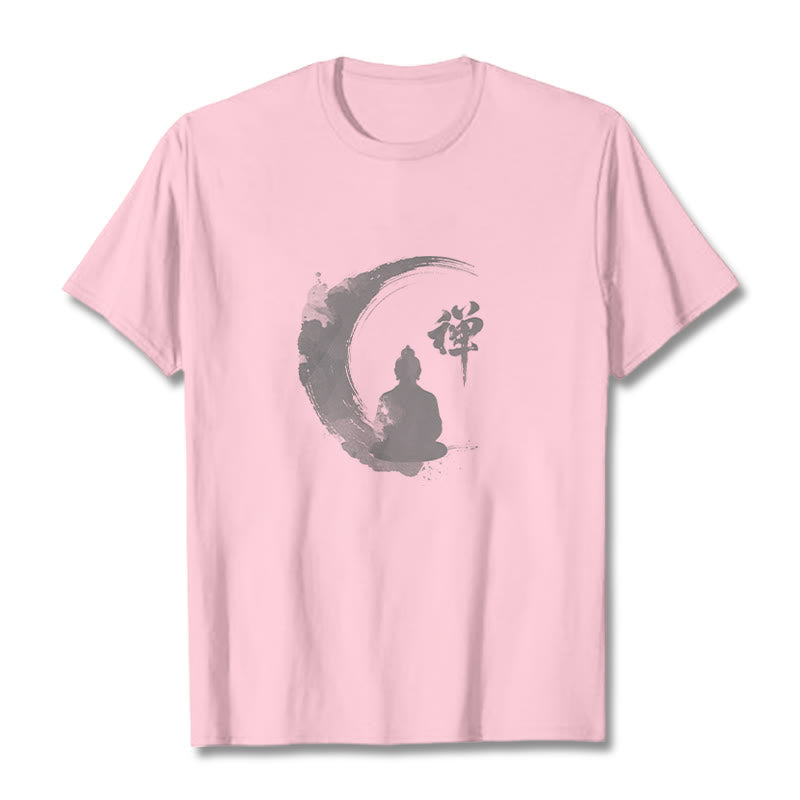 Tactile Cotton Zen Graphic Meditation T-Shirt