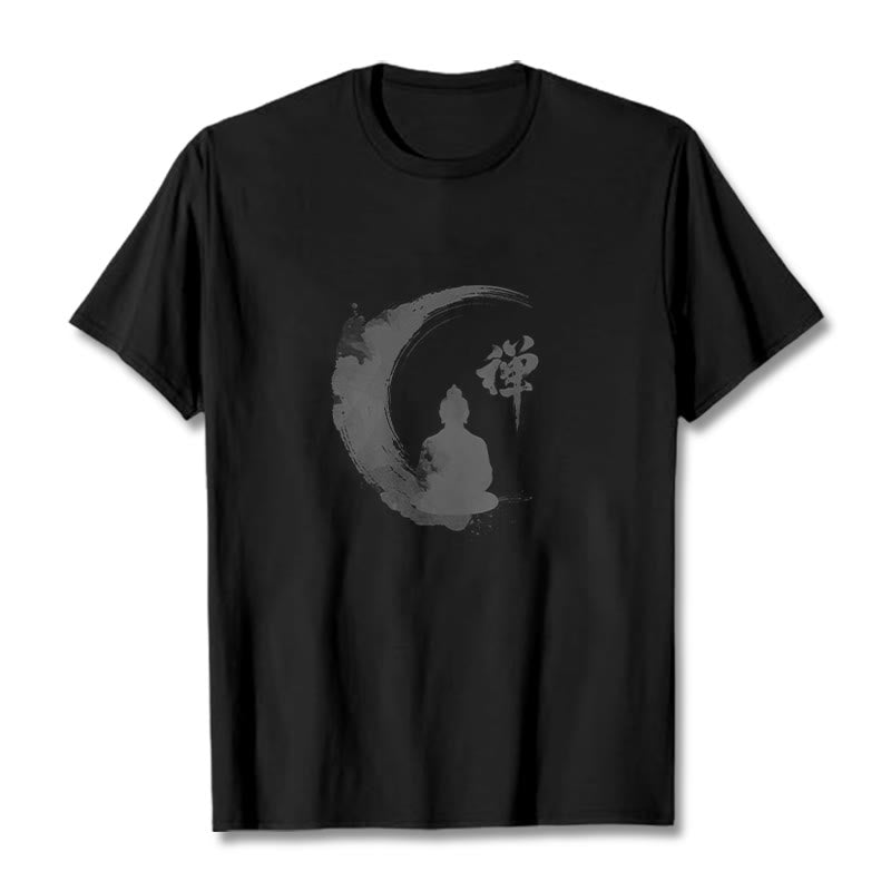 Tactile Cotton Zen Graphic Meditation T-Shirt