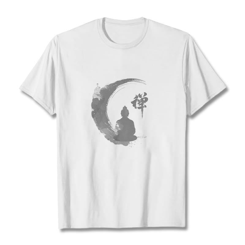 Tactile Cotton Zen Graphic Meditation T-Shirt
