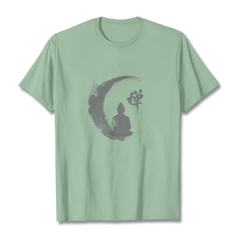 Tactile Cotton Zen Graphic Meditation T-Shirt