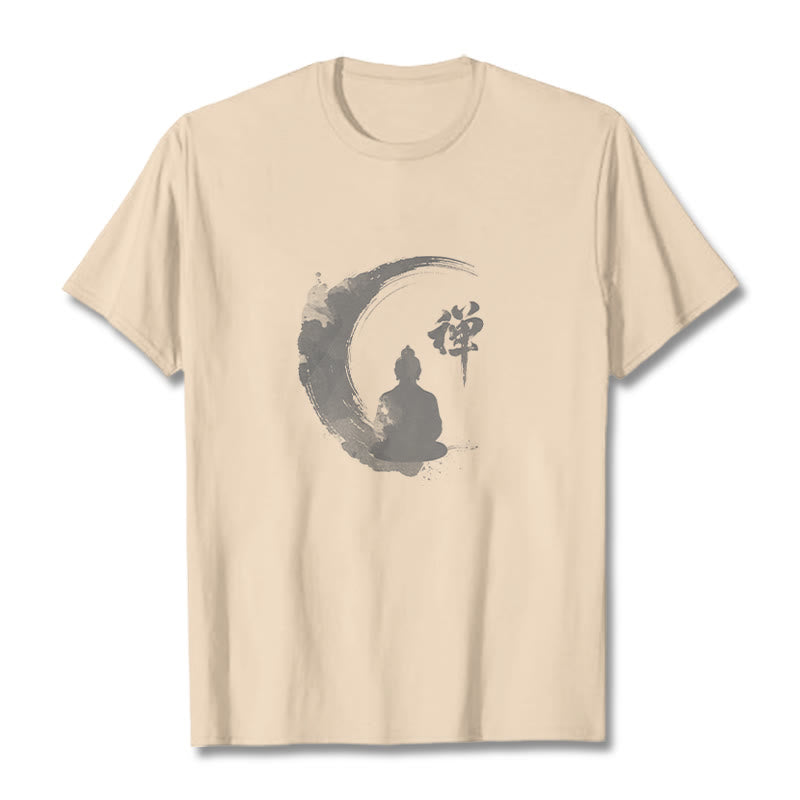 Tactile Cotton Zen Graphic Meditation T-Shirt