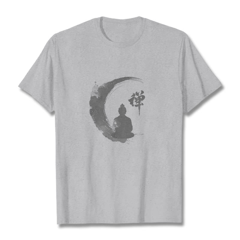 Tactile Cotton Zen Graphic Meditation T-Shirt