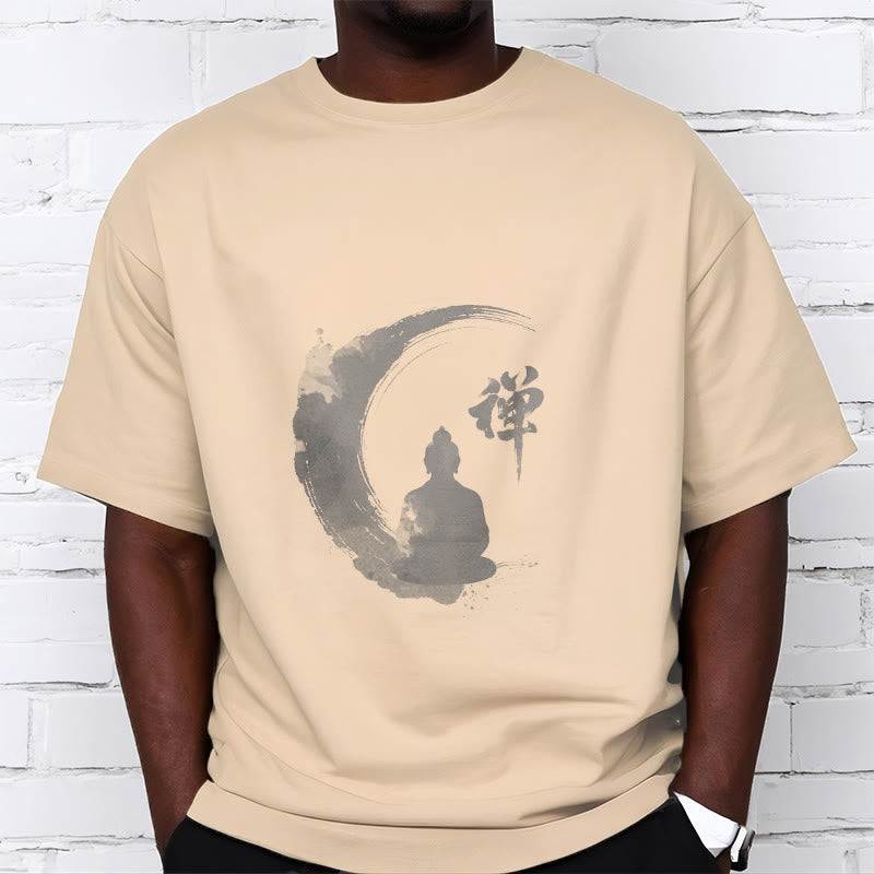 Tactile Cotton Zen Graphic Meditation T-Shirt