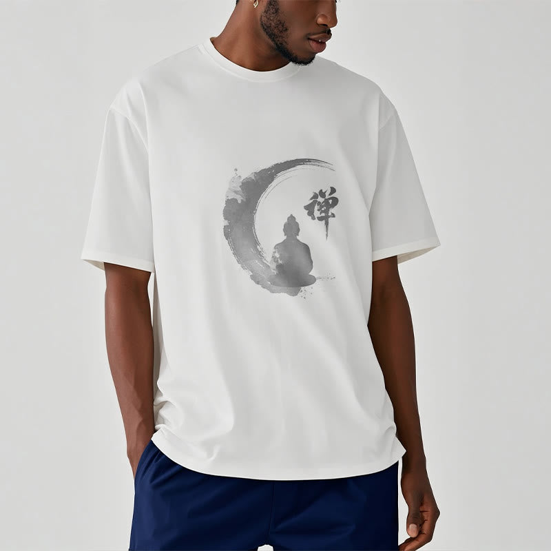 Tactile Cotton Zen Graphic Meditation T-Shirt