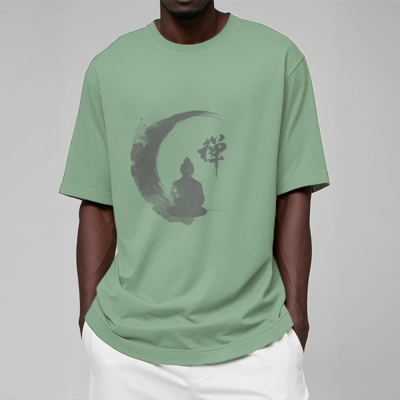 Tactile Cotton Zen Graphic Meditation T-Shirt