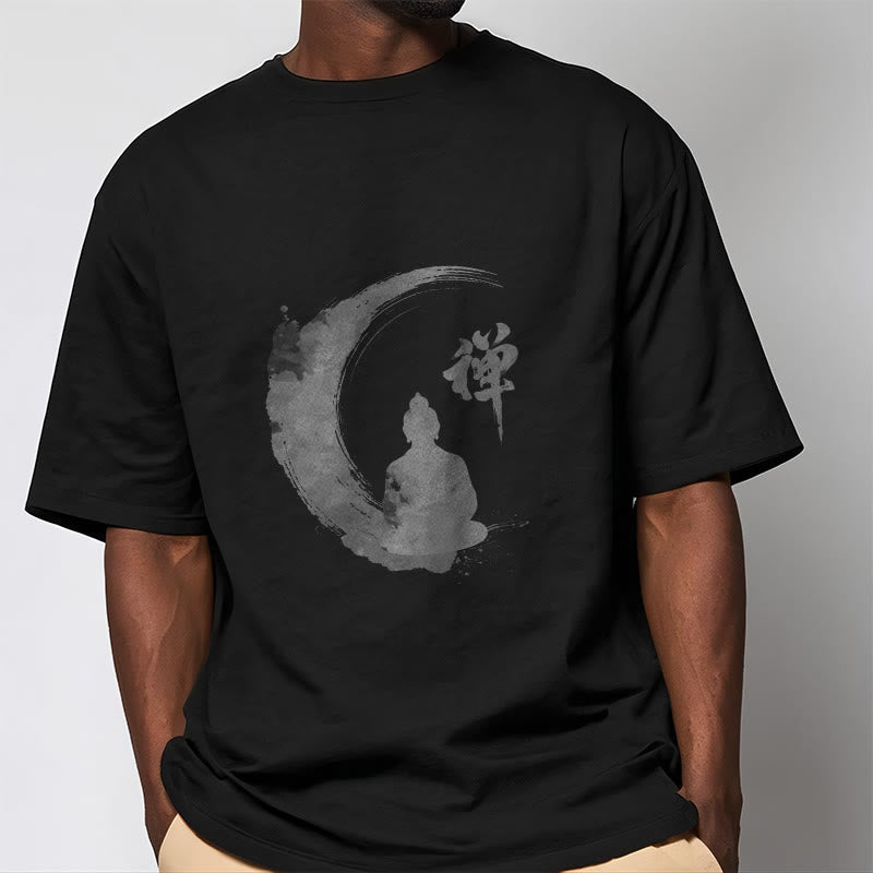 Tactile Cotton Zen Graphic Meditation T-Shirt