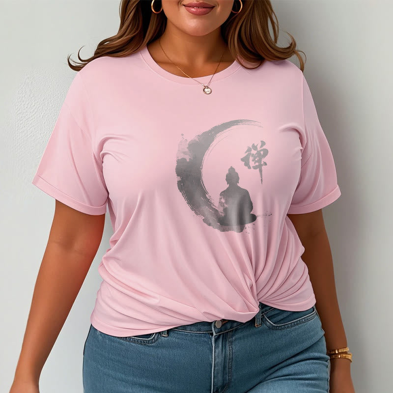 Tactile Cotton Zen Graphic Meditation T-Shirt