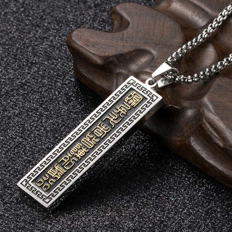 The Nine-word Mantra Titanium Steel Bagua Yin Yang Balance Necklace Pendant