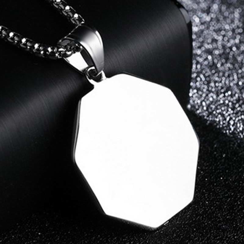 Titanium Steel Bagua Yin Yang Pattern Balance Necklace Pendant