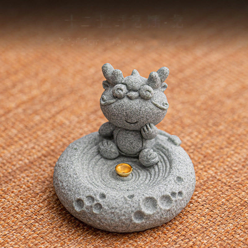 Chinese Zodiac Healing Incense Burner Desk Decoration