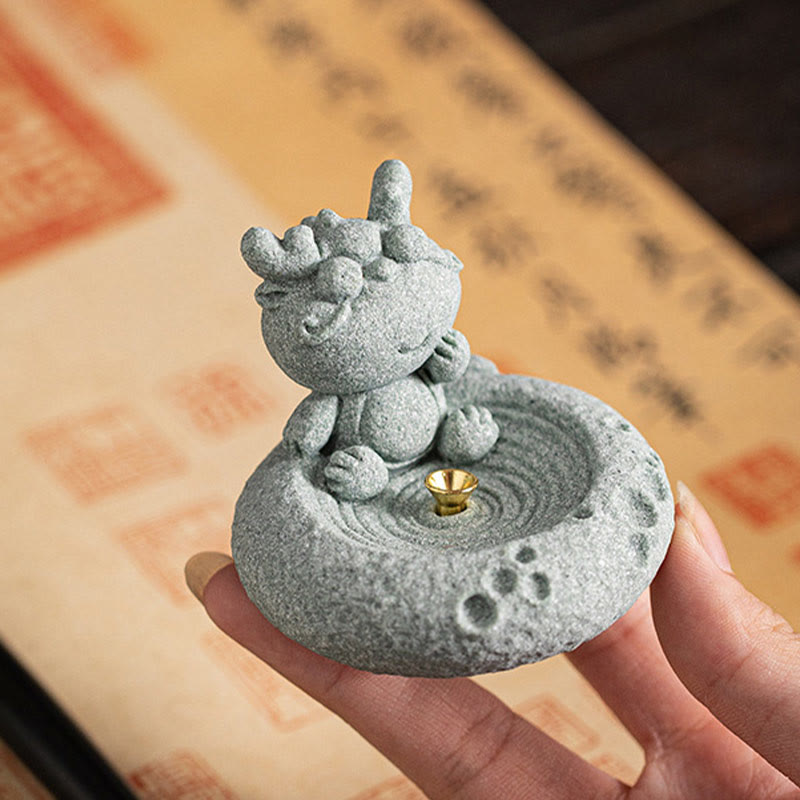 Chinese Zodiac Healing Incense Burner Desk Decoration