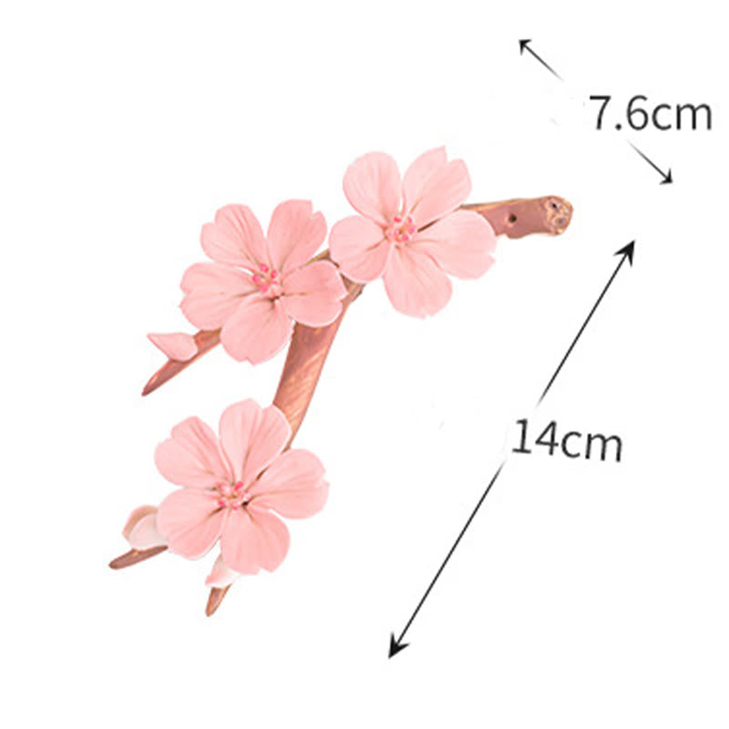 Blooming Plum Blossom Branches Ceramic Healing Incense Burner Desk Decoration