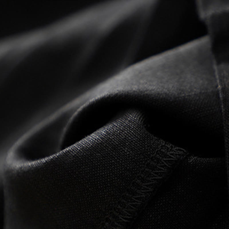 Solid Color Front Button Back Elastic Cotton Linen Women's Pants With Pockets