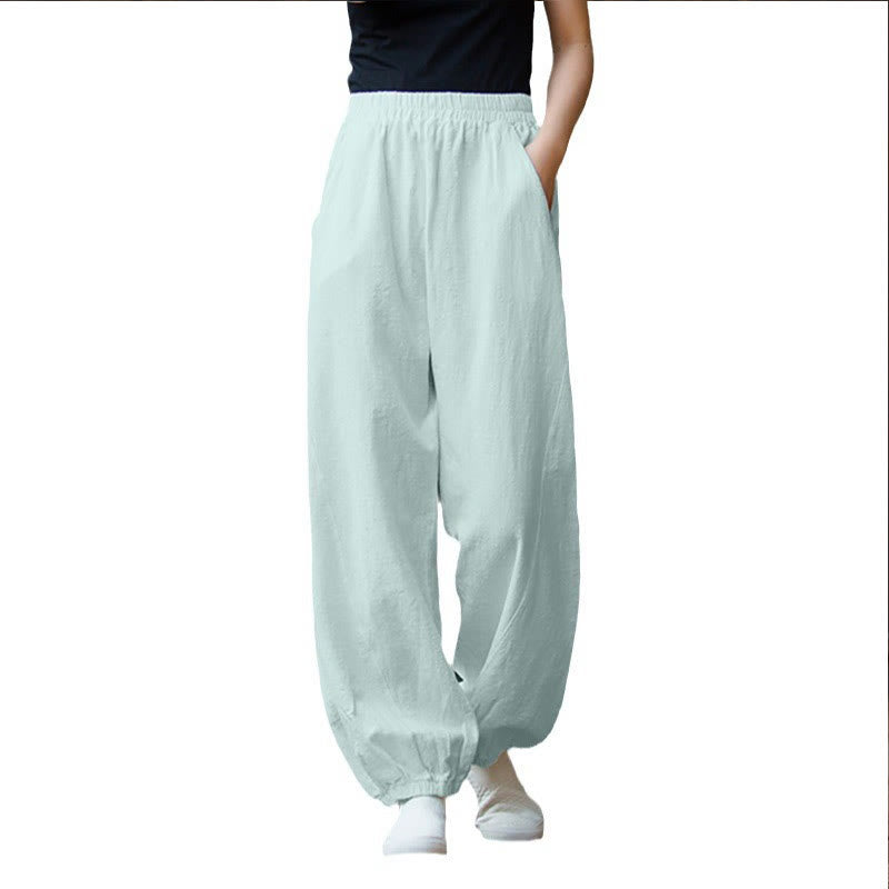 Breathable Cotton Ramie Tapered Mindful Movement Pants