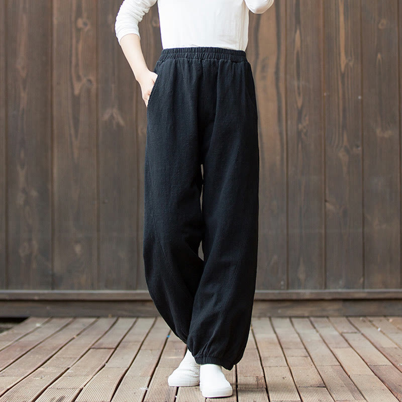 Breathable Cotton Ramie Tapered Mindful Movement Pants