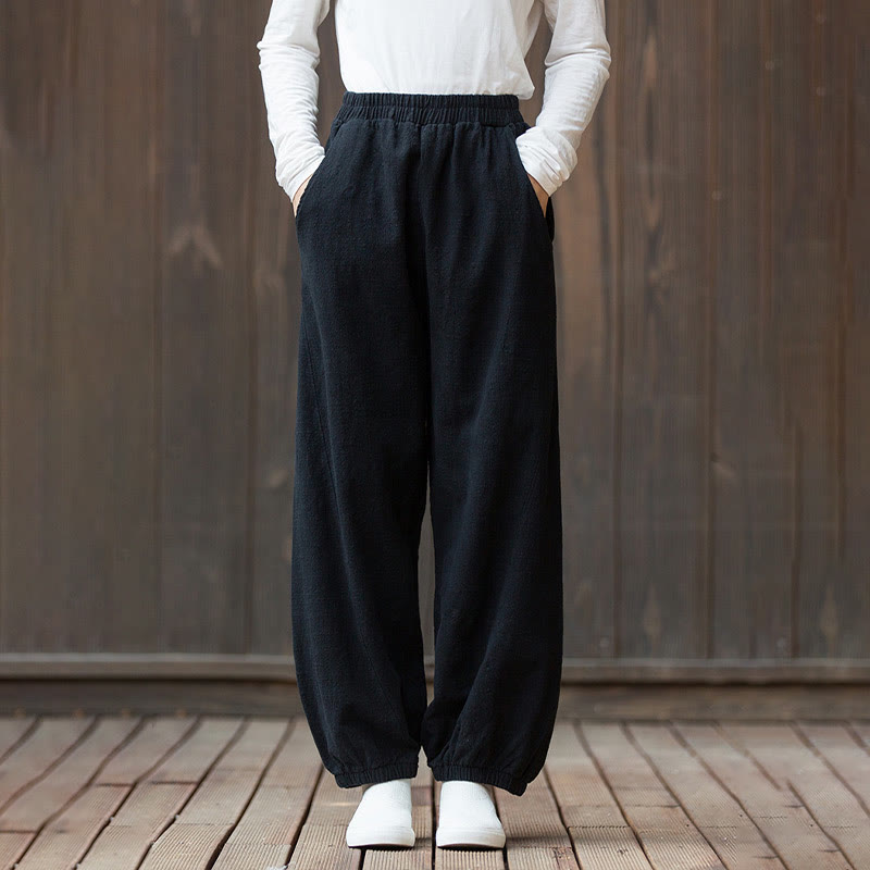Breathable Cotton Ramie Tapered Mindful Movement Pants