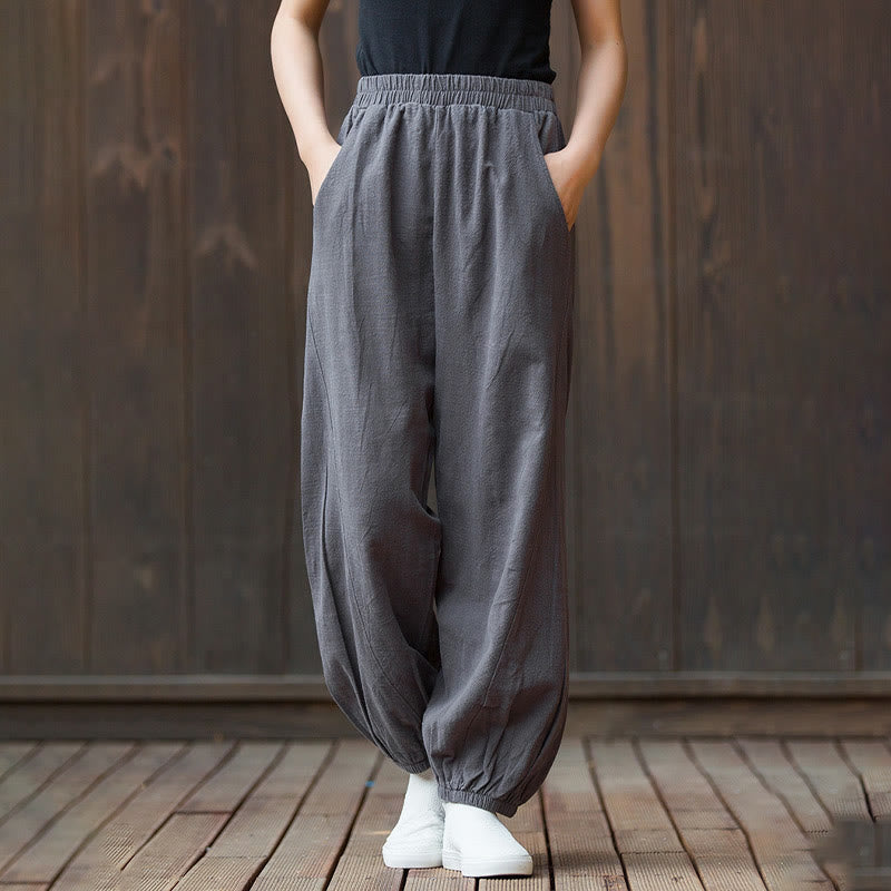 Breathable Cotton Ramie Tapered Mindful Movement Pants