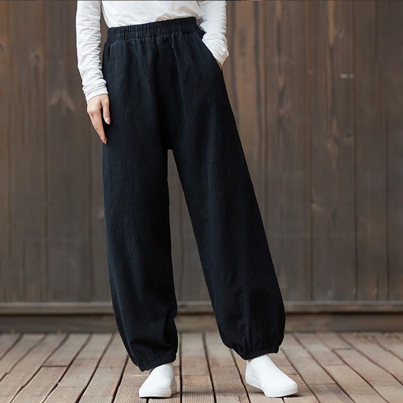 Breathable Cotton Ramie Tapered Mindful Movement Pants
