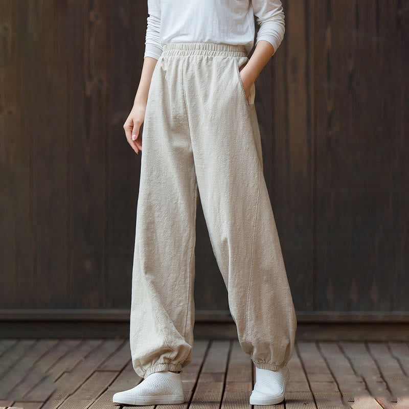 Breathable Cotton Ramie Tapered Mindful Movement Pants