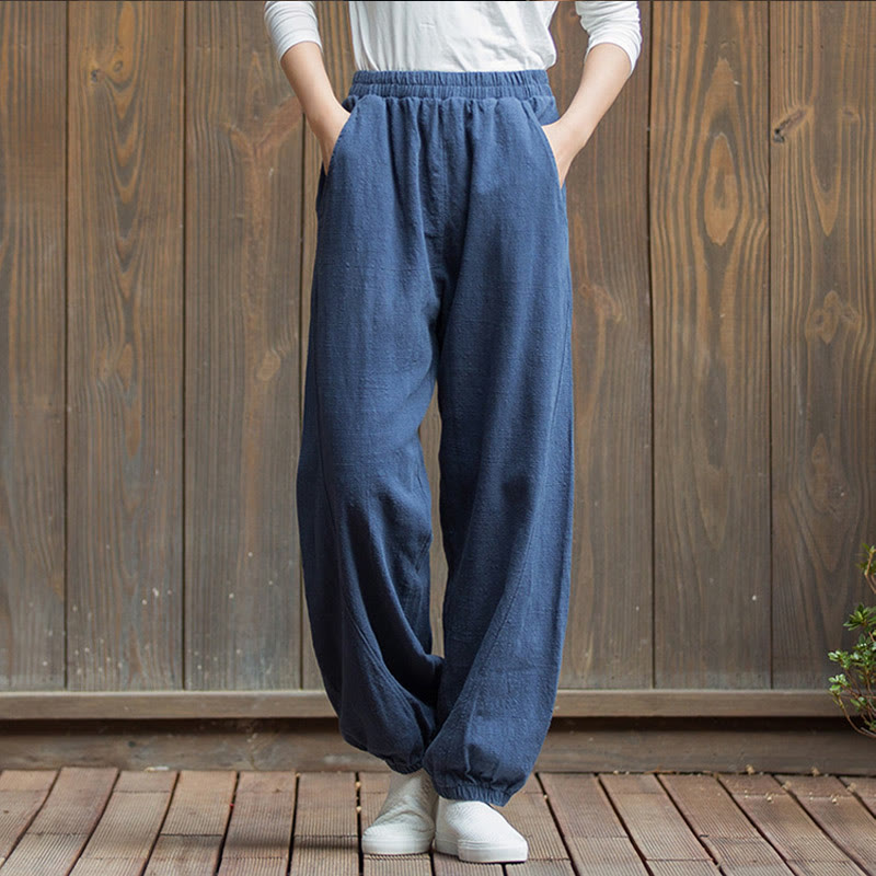 Breathable Cotton Ramie Tapered Mindful Movement Pants
