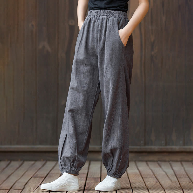 Breathable Cotton Ramie Tapered Mindful Movement Pants
