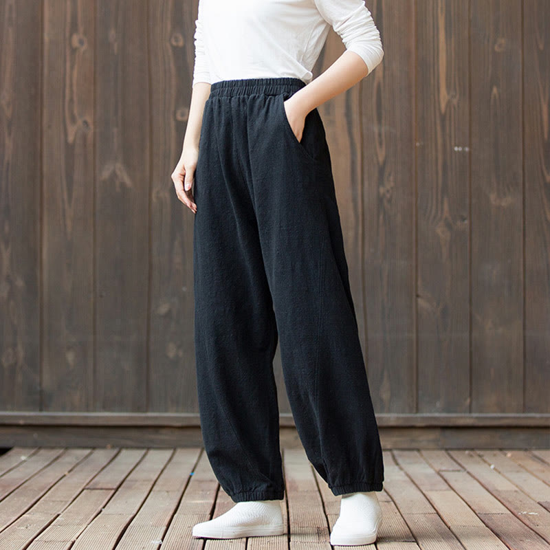 Breathable Cotton Ramie Tapered Mindful Movement Pants