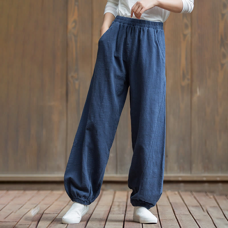 Breathable Cotton Ramie Tapered Mindful Movement Pants