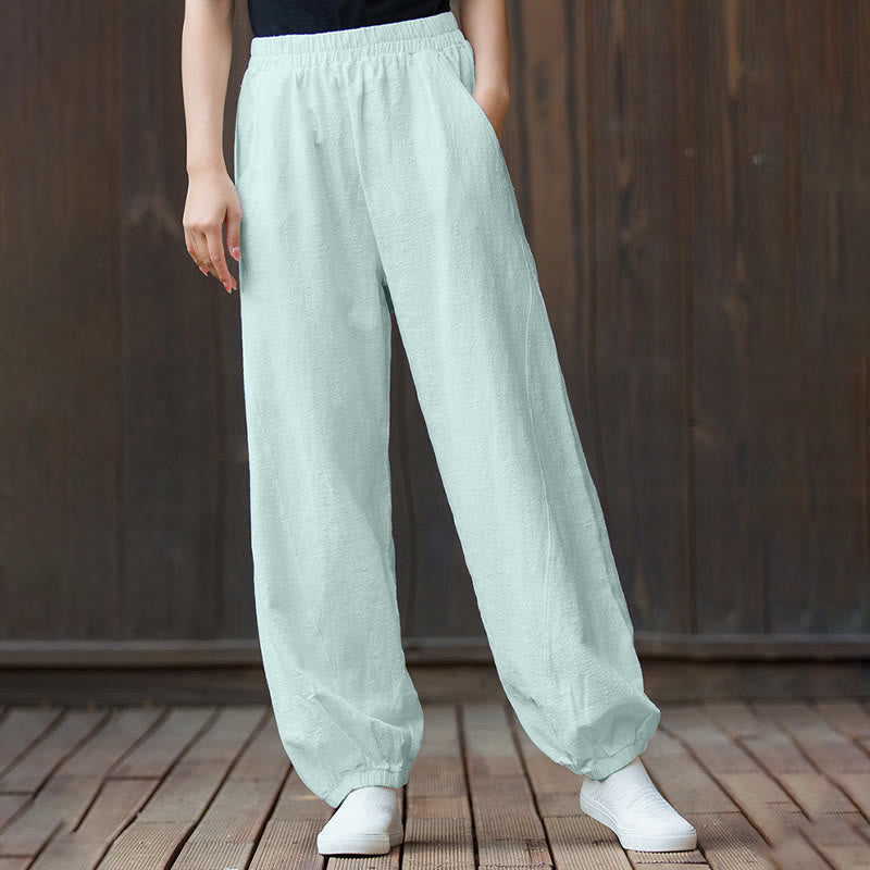 Breathable Cotton Ramie Tapered Mindful Movement Pants