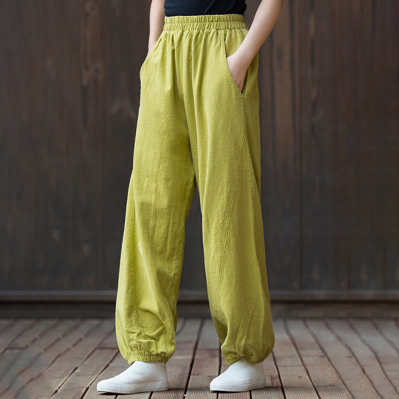 Breathable Cotton Ramie Tapered Mindful Movement Pants