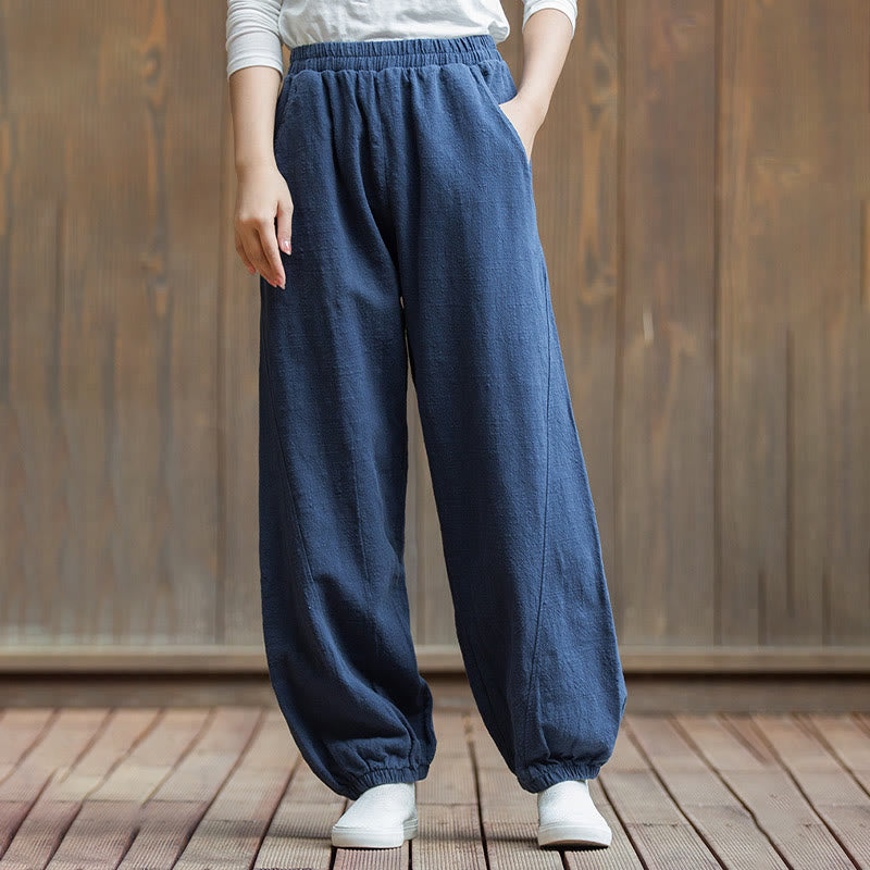 Breathable Cotton Ramie Tapered Mindful Movement Pants