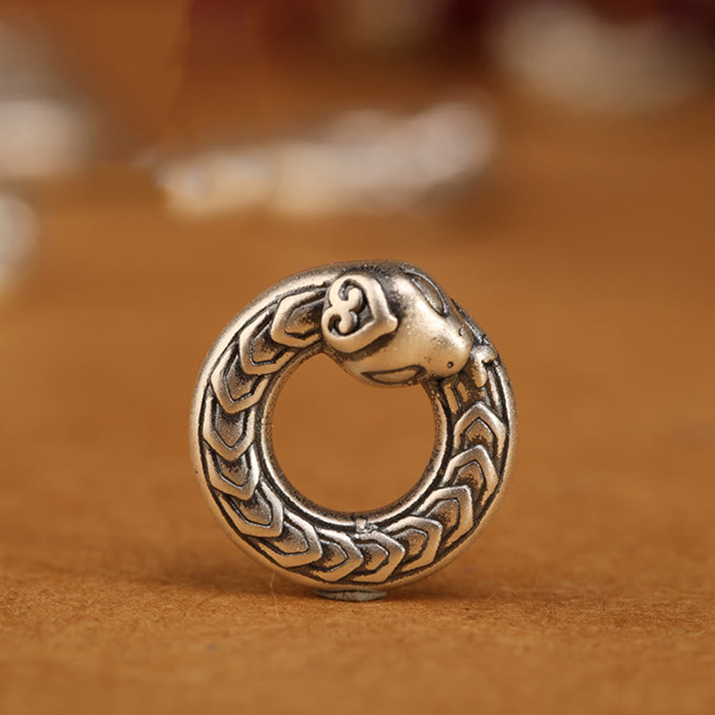 999 Sterling Silver Snake Ping An Kou Coin Red String Bracelet