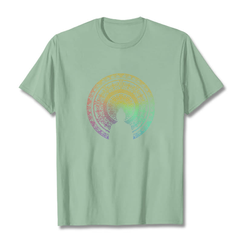 Pure Cotton Mandala Graphic Meditation Tee