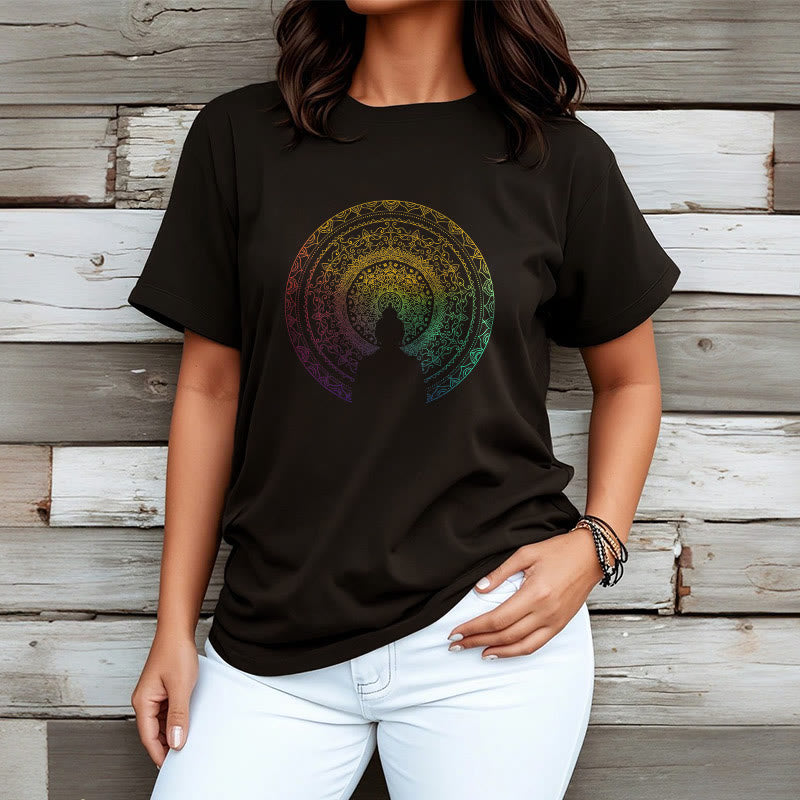 Pure Cotton Mandala Graphic Meditation Tee