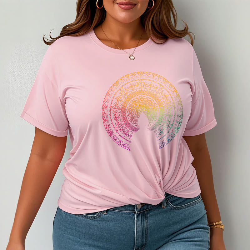 Pure Cotton Mandala Graphic Meditation Tee