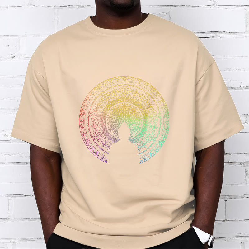 Pure Cotton Mandala Graphic Meditation Tee