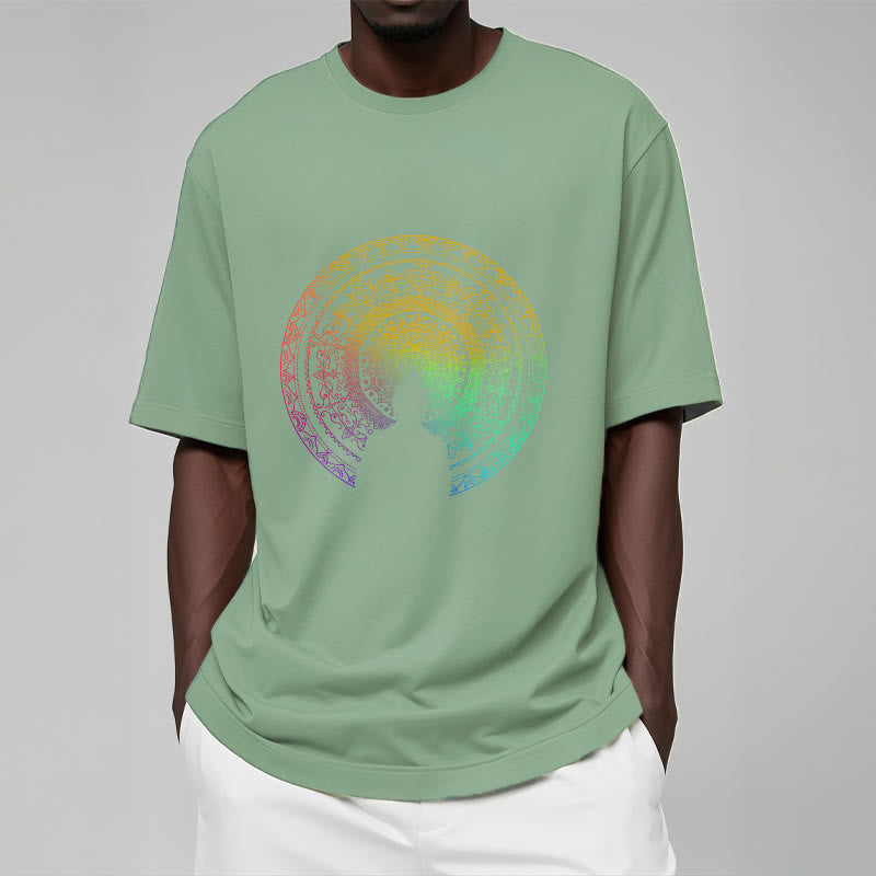 Pure Cotton Mandala Graphic Meditation Tee