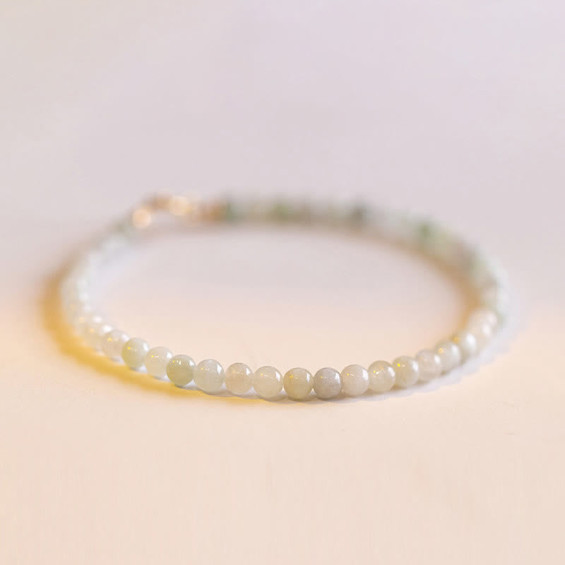 Minimalist 2mm Jade and 14k Gold Plated Copper Ultra-Thin Bead Bracelet