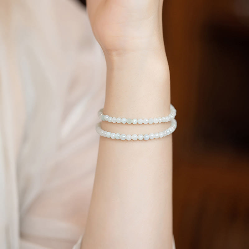 Minimalist 2mm Jade and 14k Gold Plated Copper Ultra-Thin Bead Bracelet