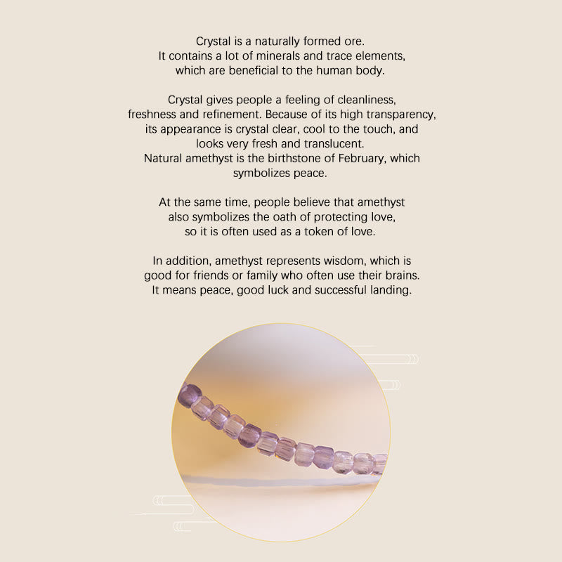 2.5mm Natural Amethyst Ultra-thin Beads 14k Gold Plated Copper Inner Peace Bracelet