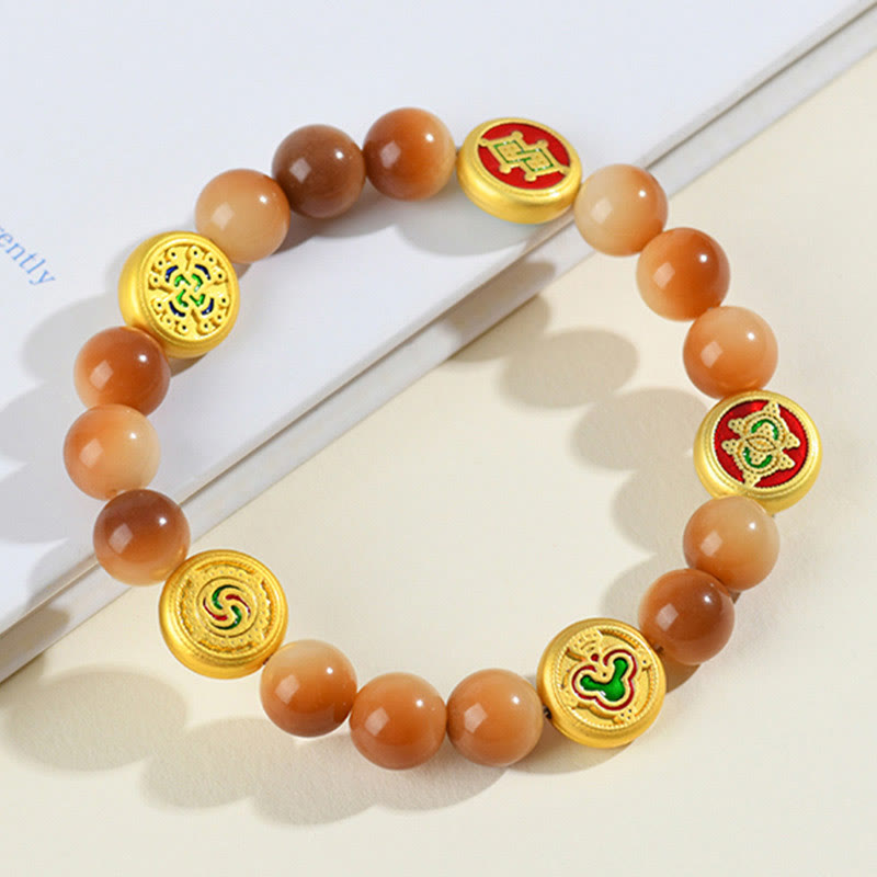 Bodhi Seed Five Directions Gods of Wealth Wisdom Bracelet