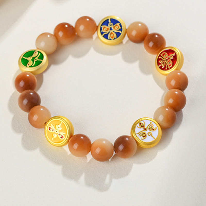 Bodhi Seed Five Directions Gods of Wealth Wisdom Bracelet