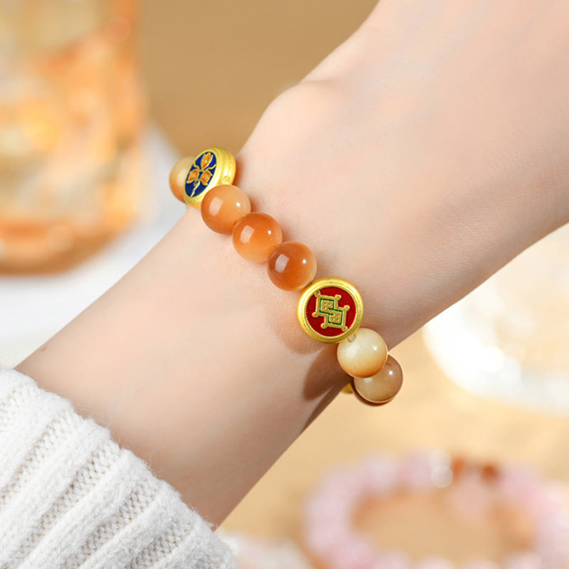 Bodhi Seed Five Directions Gods of Wealth Wisdom Bracelet