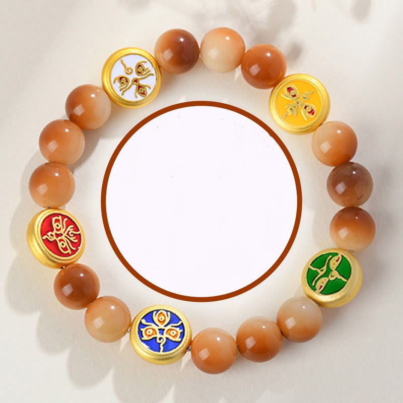 Bodhi Seed Five Directions Gods of Wealth Wisdom Bracelet