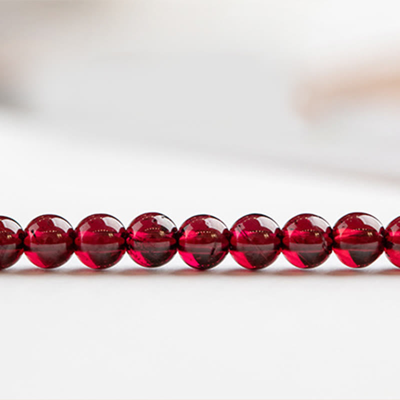 3mm Natural Small Garnet Ultra-Thin Beads Protection Bracelet