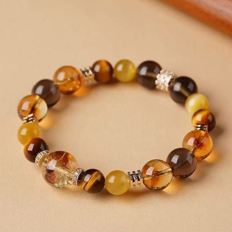 Citrine Topaz Tiger Eye Happiness Bracelet