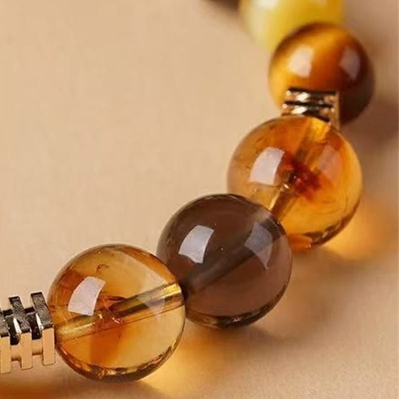 Citrine Topaz Tiger Eye Happiness Bracelet